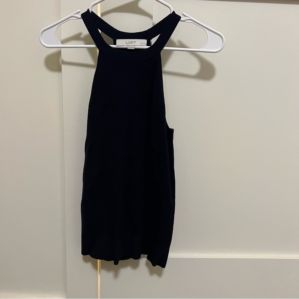 Loft High Neck Cross Back Tank - XS petite